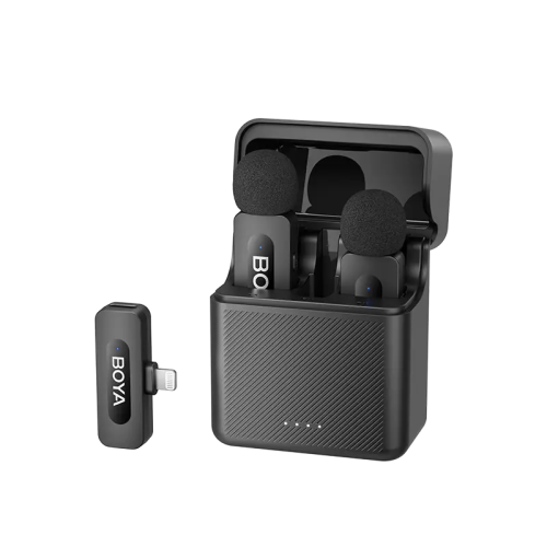 بويا BY-V3 - ميكروفون لاسلكي 2.4GHz لأجهزة لايتننج (2TX+1RX)